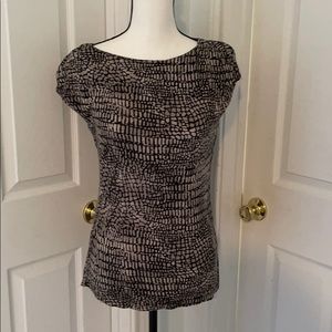 AK Anne Klein knit animal type print top